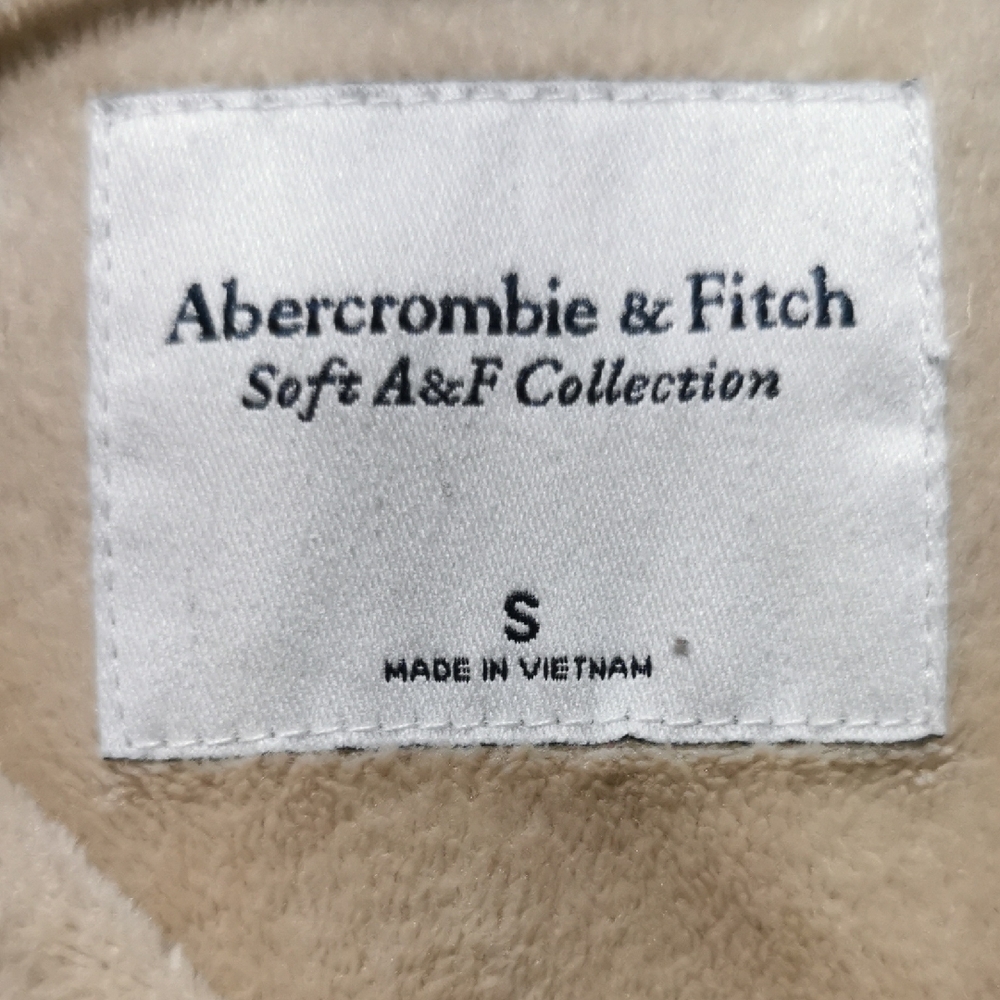 Abercrombie & Fitch Tan Zip-Up Valour Hoodie Jacket Soft Comfy - Picture 2 of 3